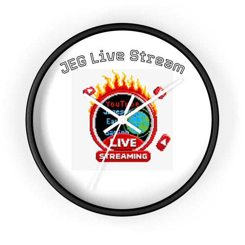 JEG Live Stream Wall Clock — Live Streaming Gamer YouTube Decor